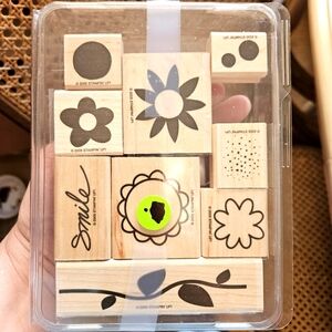 Stampin Up Petal Pushers Rubber Stamp Set